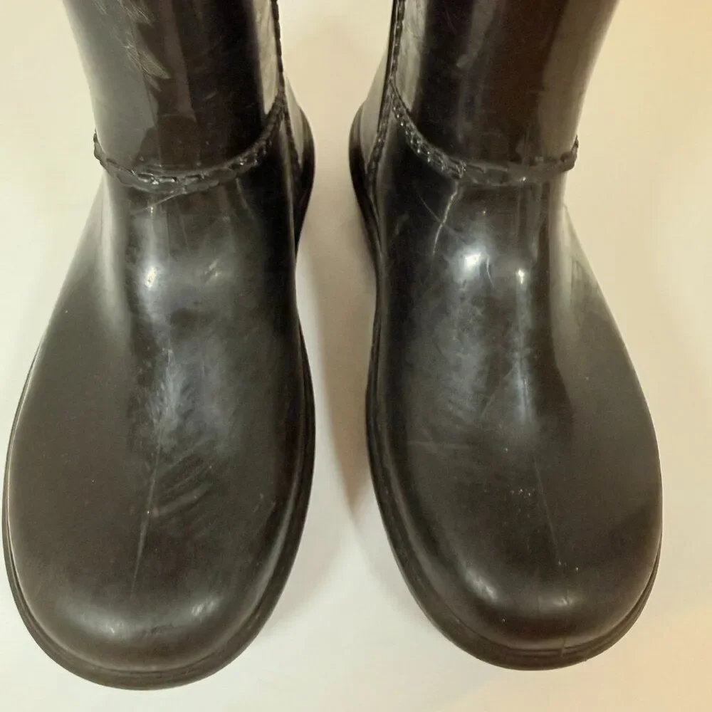 UGG Black Rahjee Rain Boots- Little Kids Size 12